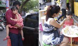 Bình Minh lái xe tiền tỷ đưa vợ con đi ăn kem vỉa hè