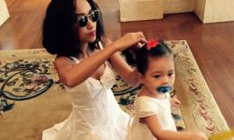 Đoan Trang và con gái diện trang phục 'tông xuyệt tông' sành điệu