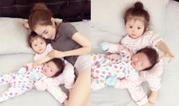 Cadie đảm đang trông em giúp mẹ Elly Trần