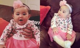 Con gái Kim Hiền mặc đẹp đón Tết đầu tiên cùng gia đình