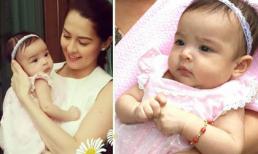 Con gái mỹ nhân đẹp nhất Philippines đáng yêu trong lễ rửa tội