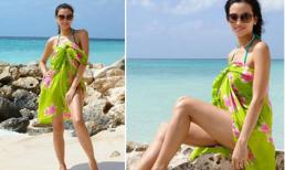 Vợ cũ Lam Trường lộ đường cong quyến rũ trên biển