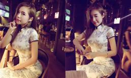 Elly Trần gợi cảm khi mặc váy sườn xám