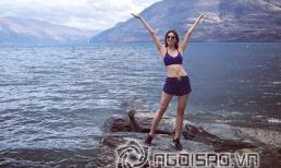 Hoa hậu Phạm Hương khoe dáng nuột nà ở New Zealand