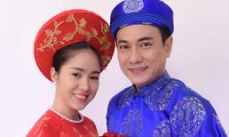 Lê Phương diện áo dài nền nã trong 'lễ cưới'