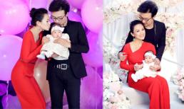 Chương Tử Di lần đầu khoe con gái trong tiệc 100 ngày