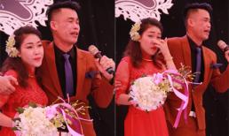 Hiệp Gà ôm vợ và bật khóc trong hôn lễ
