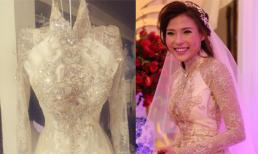 Cận áo dài cưới đẹp tinh tế của Thúy Diễm