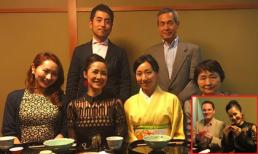 Vợ chồng Hồng Nhung thưởng thức bữa trưa của Nhật cùng bố mẹ nuôi