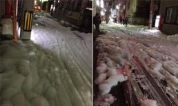 Lớp bọt kỳ lạ xuất hiện sau trận động đất kinh hoàng ở Nhật Bản