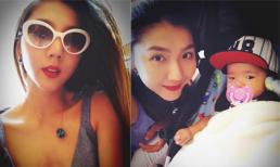 Ngọc Quyên xinh đẹp đưa con trai đi chơi