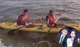 Vợ chồng Thủy Tiên, Công Vinh chèo xuồng ngắm hoàng hôn ở Phú Quốc 