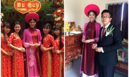 ‘Gái quê’ Lê Thị Phương diện áo dài nền nã trong lễ ăn hỏi