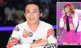 Hoài Linh giật thót khi bị Bạch Công Khanh 'liếc mắt đưa tình'