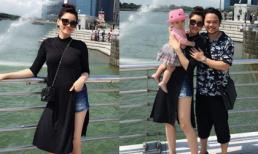 Vợ chồng Trang Nhung đưa con đi du lịch Singapore