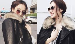 Angela Phương Trinh gây chú ý khi diện áo cổ lông giữa nắng Sài Gòn 
