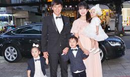 Vợ Lý Hải ‘bế’ bụng bầu 5 tháng đi xem phim cùng chồng con