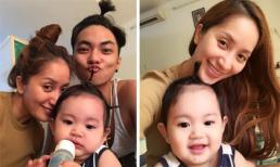 Gia đình Khánh Thi và Phan Hiển 'nhí nhố' với kiểu tóc mới