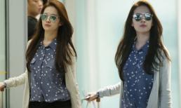 Lưu Diệc Phi mặc giản dị vẫn 'hút hồn' tại sân bay