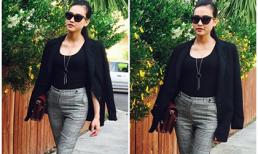 Bà xã Bằng Kiều tăng cân, lộ vòng hai to bất thường