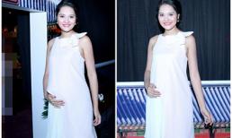 Hoa hậu Hương Giang lần đầu khoe bụng bầu 7 tháng