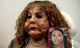 Mặt dị dạng do tiêm chất độn rởm từ xi măng và keo lốp xe