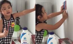 Con gái Hoa hậu Hương Giang làm cô giáo 'dạy mẹ' viết chữ