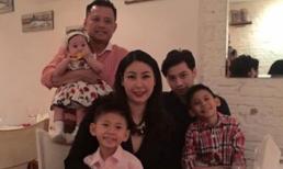 Hà Kiều Anh mừng sinh nhật tuổi 40 ấm cúng bên chồng con