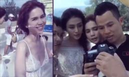 Hậu trường buổi chụp hình của Ngọc Trinh và dàn mẫu cho 'Đêm hội chân dài'