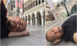 NTK Đức Hùng khoe ảnh nằm giữa đường phố Las Vegas