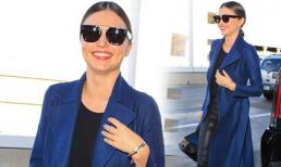 Miranda Kerr lộ mặt 'bánh bao' phúng phính ở sân bay