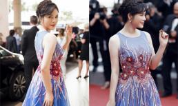 Lý Nhã Kỳ diện đầm ren xanh 'bừng sáng' lễ bế mạc LHP Cannes