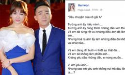 Hari Won bị nghi đang trục trặc với Trấn Thành khi đăng status tâm trạng
