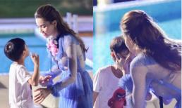 Hồ Ngọc Hà hạnh phúc khi con trai bất ngờ tới thăm lúc đang ghi hình