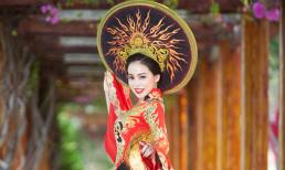 Á hậu Hạ My đẹp quyền lực trong sắc phục rồng