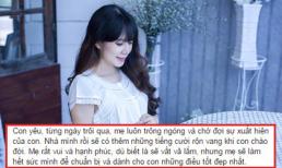 Tâm thư gửi con tương lai của vợ Lý Hải nhận được 'bão' like