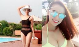 'Gái một con' Lã Thanh Huyền mặc áo tắm khoe dáng cực chuẩn