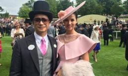 Dustin Nguyễn và vợ nổi bật với phong cách hoàng gia khi xem đua ngựa ở Anh