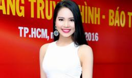 Hoa hậu Dương Kim Ánh diện váy trắng nhẹ nhàng, thanh lịch đi sự kiện