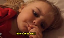 Phản ứng siêu yêu của bé sau khi bố cạo râu