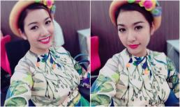 Thúy Vân rạng rỡ trong tà áo dài truyền thống trong tiệc Đại sứ ở Nhật