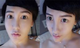 Giật mình với ảnh cận mặt của chàng trai 'xà quái' Trung Quốc