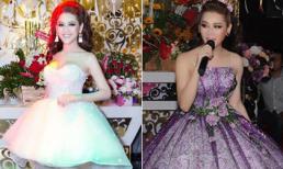 Lâm Chi Khanh thay váy liên tục trong tiệc sinh nhật hoành tráng