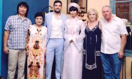 Hà Anh diện áo dài truyền thống trong ngày bố mẹ 2 bên gia đình gặp mặt