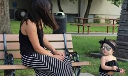 Tan chảy với 'thời trang đôi' của mẹ và con gái