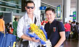 Bầu Hòa lịch lãm đón nam vương quốc tế Nguyễn Hải Quân tại sân bay