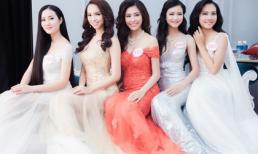 Thí sinh Hoa hậu Việt Nam lộng lẫy chụp hình trang phục dạ hội