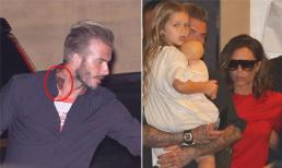 Beckham lộ hình xăm mới, Victoria mặt 'nặng như chì' khi đi ăn cùng các con