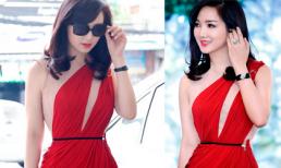 Giáng My diện đầm đỏ rực khoe nhan sắc 'vạn người mê'