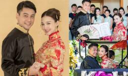 Chu Hiếu Thiên và vợ mặc trang phục truyền thống tuyệt đẹp trong đám cưới